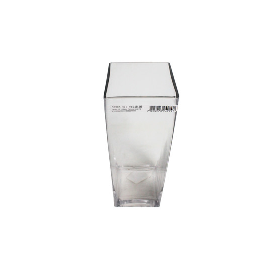 Imagem VASO DE VIDRO DECORATIVO TRANSPARENTE 30X10 CM