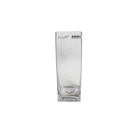Imagem VASO DE VIDRO DECORATIVO TRANSPARENTE 30X10 CM