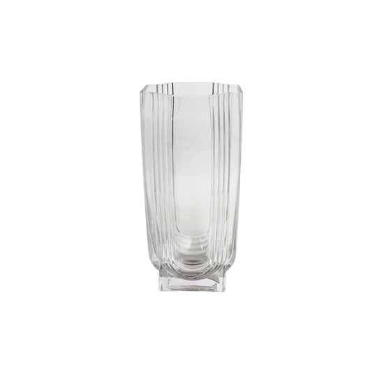 Imagem VASO DECORATIVO EM VIDRO TRANSPARENTE 30X13X10 CM - GRILLO 58327