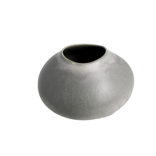 Imagem VASO DECORATIVO EM CERÂMICA CINZA 14X20X22 CM
