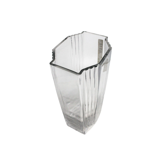 Imagem VASO DECORATIVO EM VIDRO TRANSPARENTE 30X13X10 CM - GRILLO 58327