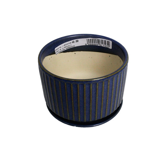 Imagem VASO DECORATIVO EM CERÂMICA AZUL 9X11 CM - GRILLO 968764