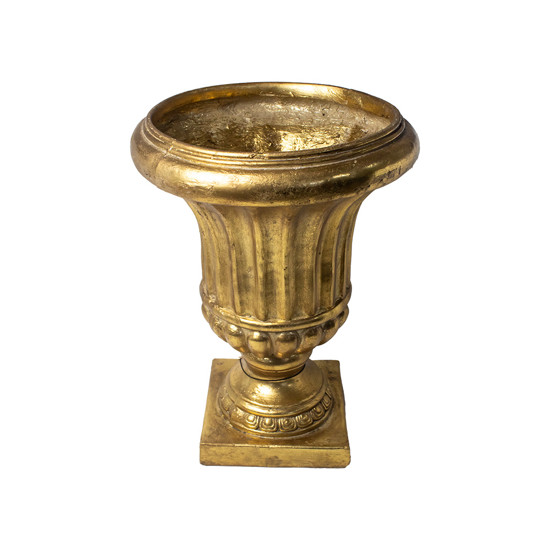 Imagem VASO DECORATIVO DOURADO EM RESINA 51X38X38 CM