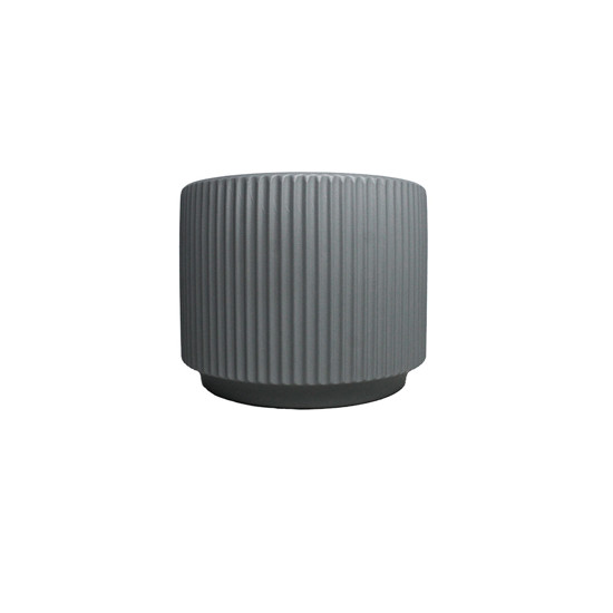 Imagem VASO DECORATIVO EM CERÂMICA CINZA 16X19 CM - GRILLO 968484