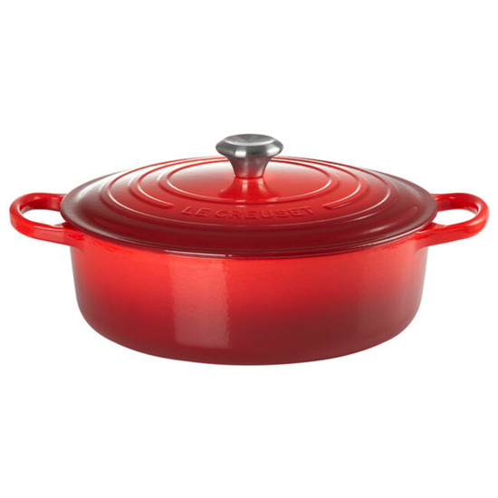 Imagem PANELA RISOTTO VERMELHA EM FERRO FUNDIDO COM TAMPA 6,4L 16X40X32 CM LE CREUSET