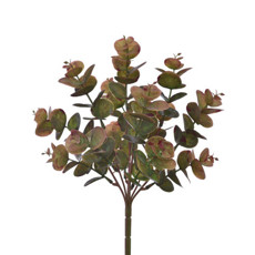Imagem de HASTE PERMANENTE FOLHAS DE EUCALIPTO VERDE OUTONO EM PLÁSTICO 35X14 CM - GRILLO 51187 - Grillo Ltda