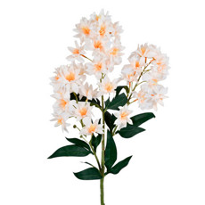 Imagem de HASTE PERMANENTE DE ORQUÍDEA SILVESTRE CREME EM PLÁSTICO 81X27 CM - GRILLO - Grillo Ltda
