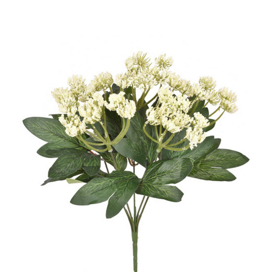 Imagem BUQUÊ PERMANENTE DECORATIVO GYPSO BRANCO EM PLÁSTICO 32 CM - GRILLO 55282