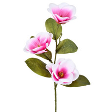 Imagem de HASTE PERMANENTE DECORATIVA DE MAGNÓLIA ROSA EM PLÁSTICO 80X10 CM - GRILLO 56281 - Grillo Ltda