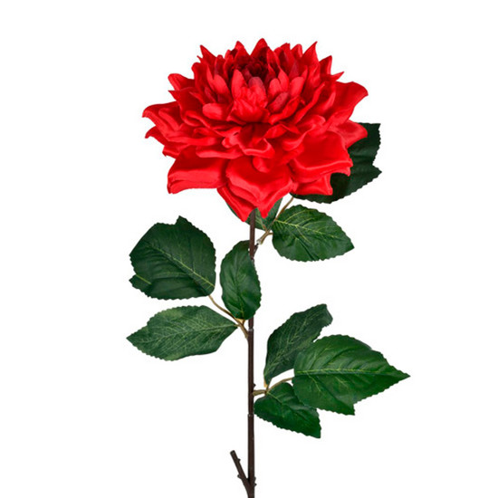 Imagem HASTE PERMAMENTE DE DALIA VERMELHA EM PLÁSTICO MOLDÁVEL 75X18 CM - GRILLO 57656