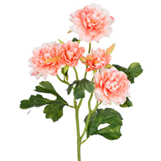 Imagem de HASTE PERMAMENTE DECORATIVA DE CAMÉLIA SALMÃO EM PLÁSTICO MOLDÁVEL 50X10 CM - Grillo Ltda