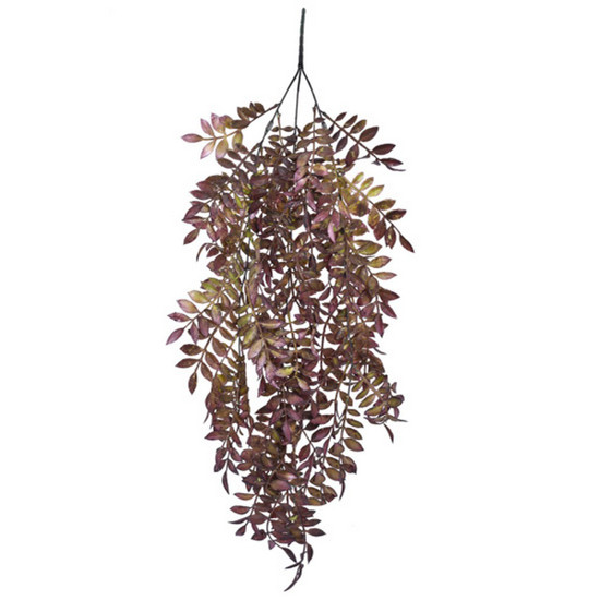 Imagem PENDENTE DE FOLHAS PERMANENTE LAVANDA OUTONO EM PLÁSTICO 78X30 CM - GRILLO 55366
