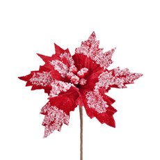 Imagem de HASTE DECORATIVA MOLDÁVEL BICO DE PAPAGAIO VERMELHA NEVADA 20X21 CM - GRILLO 57309 - Grillo Ltda