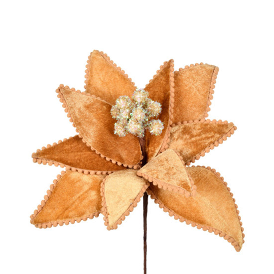 Imagem HASTE NATALINA DECORATIVA DOURADA MOLDÁVEL BICO DE PAPAGAIO 24X26X6 CM GRILLO 56971