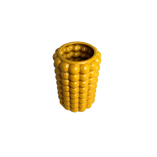 Imagem VASO DECORATIVO EM CERÂMICA AMARELO 21X13 CM - GRILLO 59203