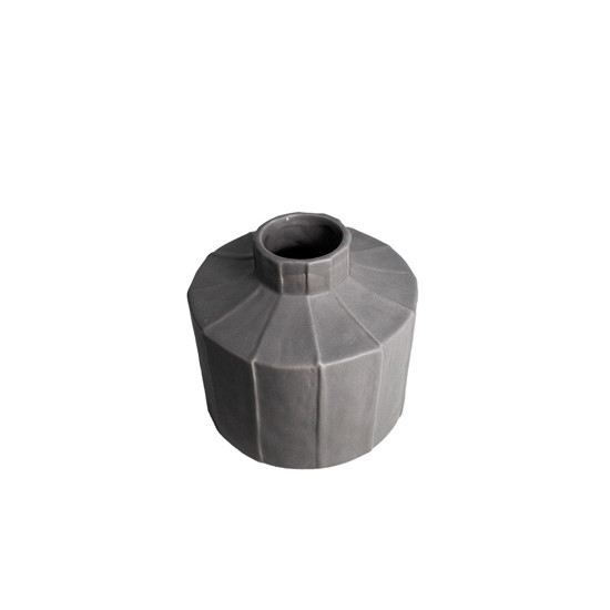 Imagem VASO DECORATIVO EM CERÂMICA CINZA 15X17 CM - GRILLO 59221