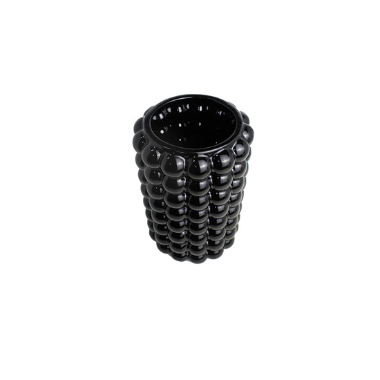 Imagem VASO DECORATIVO EM CERÂMICA PRETO 21X13 CM - GRILLO 59203