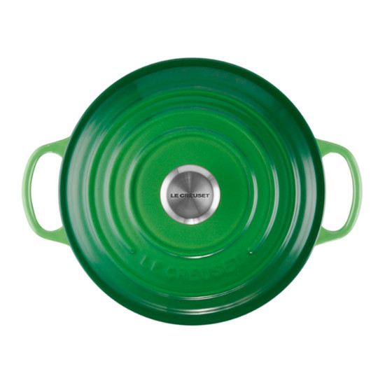 Imagem PANELA REDONDA VERDE BAMBOO EM FERRO FUNDIDO COM TAMPA 1,8L 13,4X25X19 CM LE CREUSET