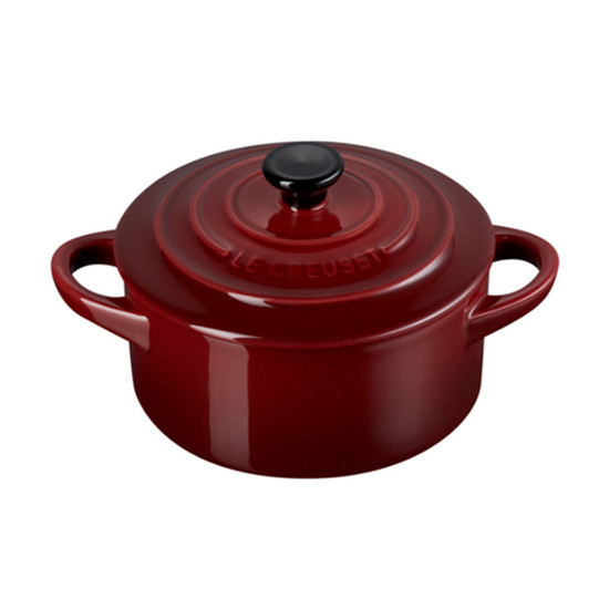Imagem MINI COCOTTE EM CERÂMICA MARROM RHONE COM TAMPA 250ML  8X14X11 CM - LE CREUSET