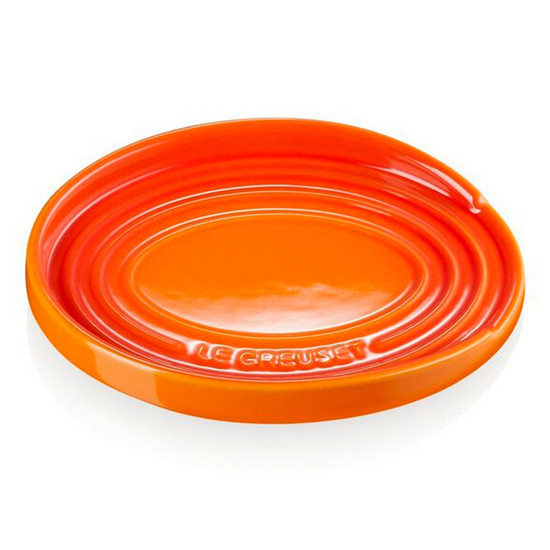 Imagem DESCANSO OVAL PARA COLHER EM CERÂMICA LARANJA 2,3X16X11,85 CM - LE CREUSET