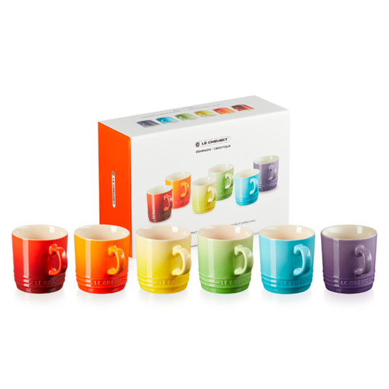 Imagem CONJUNTO 6 CANECAS 200ML GIFT COLECTION EM CERÂMICA COLORIDA 7,8X10,7X7,8 CM LE CREUSE