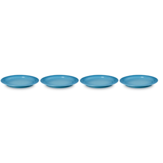 Imagem CONJUNTO 4 PRATOS RASOS VANCOUVER EM CERÂMICA AZUL CHAMBARAY 2,6X27 CM - LE CREUSET
