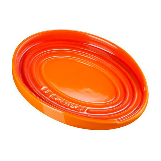 Imagem DESCANSO OVAL PARA COLHER EM CERÂMICA LARANJA 2,3X16X11,85 CM - LE CREUSET