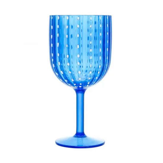 Imagem TAÇA DE ACRÍLICO ORQUÍDEA AZUL MARINHO 350 ML 17X8 CM - WOLFF