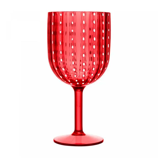 Imagem TAÇA DE ACRÍLICO ORQUÍDEA VERMELHO 350 ML 17X8 CM - WOLFF