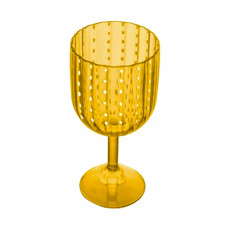 Imagem de TAÇA DE ACRÍLICO ORQUÍDEA AMARELO AMBAR 350 ML 17X8 CM - WOLFF - Rojemac Impotacao E Exportacao Ltda