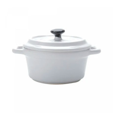 Imagem de MINI CAÇAROLA EM PORCELANA BLACK LID BRANCA 13X10 CM - WOLFF - Rojemac Impotacao E Exportacao Ltda