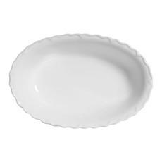 Imagem de TRAVESSA FUNDA OVAL MÉDIA EM CERÂMICA COR BRANCO 25,5X8CM 2.850 ML  - SCALLA  - Scalla Ceramica Artistica Ltda-Epp