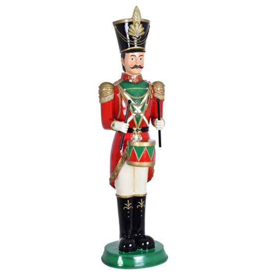 Imagem BONECO QUEBRA NOZES DECORATIVO COLORIDO COM LED EM RESINA 18X20X71 CM - GRILLO 56820