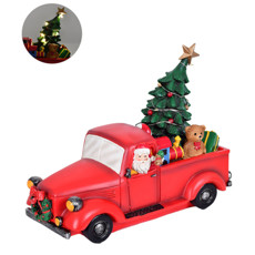 Imagem de CARRO NATALINO COM LED DECORATIVO COLORIDO NOEL EM RESINA 13X28X21 CM - GRILLO 56821 - Grillo Ltda