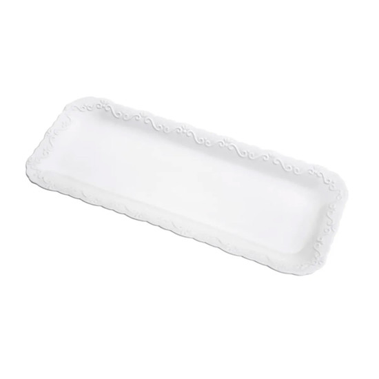 Imagem TRAVESSA RETANGULAR DURABLE EM PORCELANA BRANCA 37X20X4 CM - WOLFF