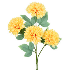 Imagem de HASTE PERMANENTE DE CRISÂNTEMO AMARELO EM PLÁSTICO MOLDÁVEL 70X16CM GRILLO - Grillo Ltda