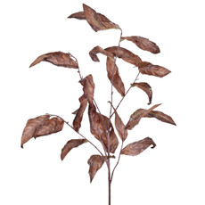 Imagem de HASTE DE FOLHAS PERMANENTES DE PROTEA EM PLÁSTICO MOLDÁVEL MARROM 86X21 CM - GRILLO - Grillo Ltda