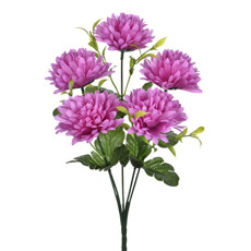 Imagem de BUQUÊ PERMANENTE CRISANTEMO EM PLÁSTICO MOLDÁVEL COR LAVANDA 35X11 CM - GRILLO - Grillo Ltda