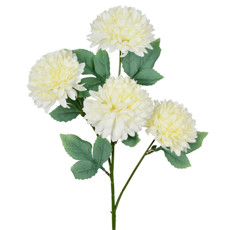 Imagem de HASTE PERMANENTE DE CRISÂNTEMO CREME EM PLÁSTICO MOLDÁVEL 70X16 CM - GRILLO - Grillo Ltda