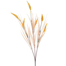 Imagem de HASTE DE CATTAIL AMARELA DECORATIVA PERMANENTE EM PLÁSTICO 67X9 CM - GRILLO - Grillo Ltda