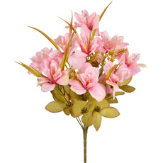 Imagem de BUQUÊ PERMANENTE DE AMARILIS EM PLÁSTICO MOLDÁVEL NA COR ROSA OUTONO 44X19CM GRILLO - Grillo Ltda