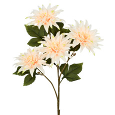 Imagem de HASTE DECORATIVA PERMANENTE DE DÁLIA EM PLÁSTICO MOLDÁVEL BEGE 45X18 CM - GRILLO - Grillo Ltda
