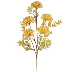 Imagem de HASTE DE CRISÂNTEMO LARANJA DECORATIVA PERMANENTE EM PLÁSTICO 62X17 CM - GRILLO - Grillo Ltda