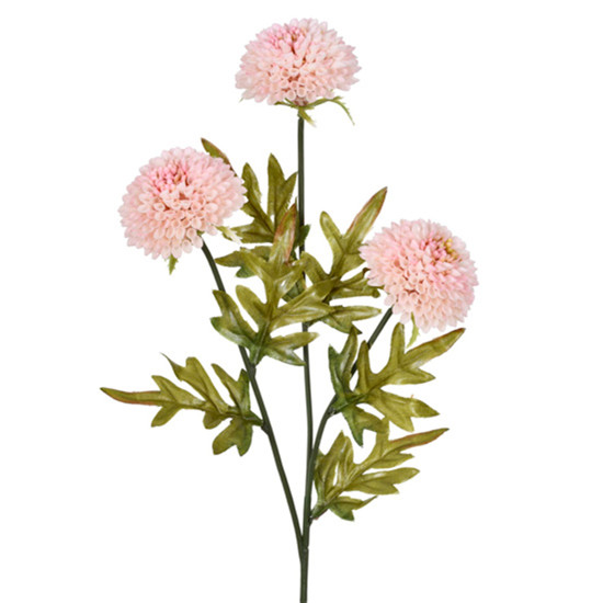 Imagem HASTE DE CRISÂNTEMO ROSA DECORATIVO PERMANENTE EM PLÁSTICO 64X15 CM - GRILLO