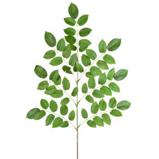 Imagem de HASTE DECORATIVA DE FOLHAS VERDE EM PLÁSTICO MOLDÁVEL 93X50 CM - GRILLO - Grillo Ltda
