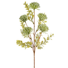 Imagem de HASTE DE CRISÂNTEMO VERDE DECORATIVA PERMANENTE EM PLÁSTICO 62X17 CM - GRILLO - Grillo Ltda