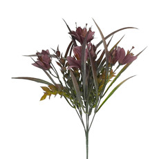 Imagem de BUQUÊ DECORATIVO PERMANENTE LÍRIO LAVANDA VERDE EM PLÁSTICO MOLDÁVEL 38X16CM GRILLO - Grillo Ltda