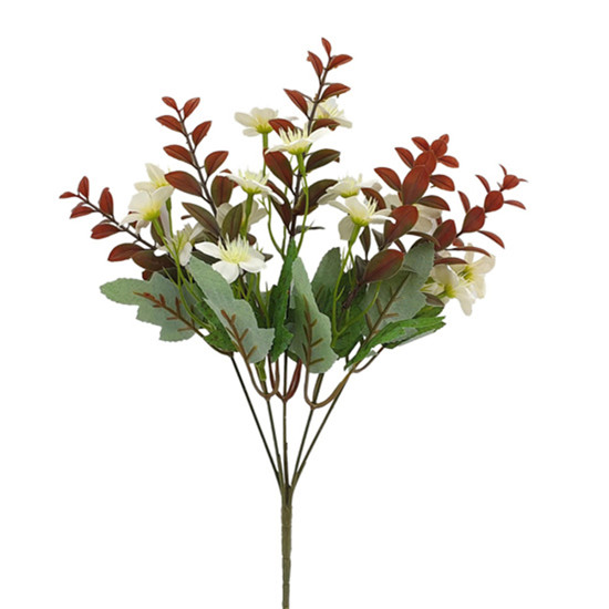 Imagem BUQUÊ PERMANENTE DECORATIVO DE LÍRIO BRANCO EM PLÁSTICO MOLDÁVEL 38X16 CM - GRILLO
