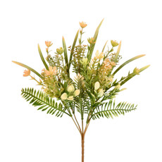 Imagem de BUQUÊ DECORATIVO DE FOLHAGEM PERMANENTE AMARELO EM PLÁSTICO 32X13 CM - GRILLO - Grillo Ltda