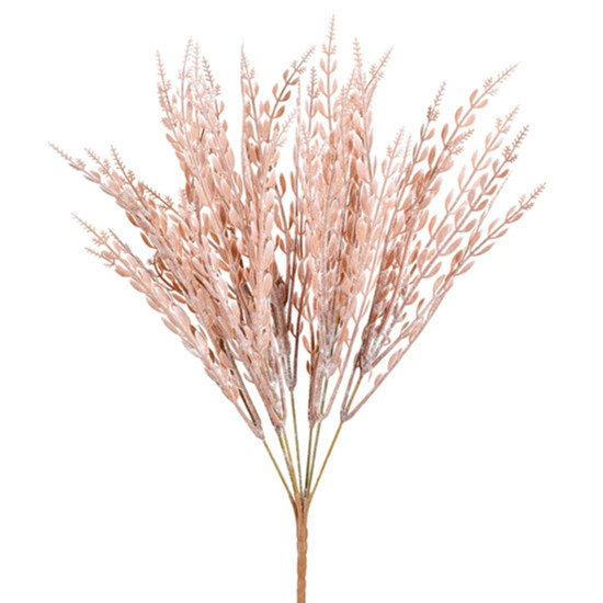 Imagem BUQUÊ PERMANENTE DE FOLHJAS FLOCADAS COR ROSA EM PLÁSTICO 40X15 CM - GRILLO 57782